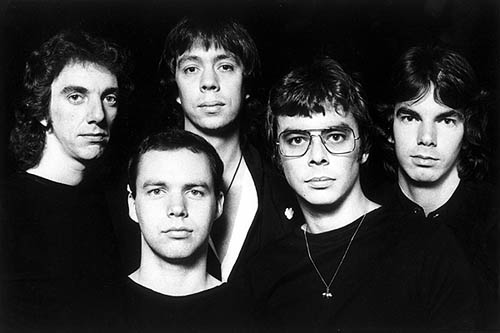 Camel 1979-81 Lineup from left to right - Jan Schelhass, Kit Watkins, Andrew Latimer, Andy Ward, Colin Bass
