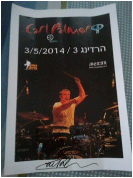 פלייר המופע חתום על ידי פאלמר