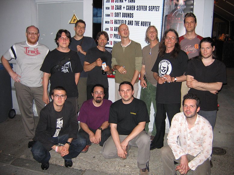 Group picture: Ahvak & Present bands in one take (notice the LeTriton billboard on the back