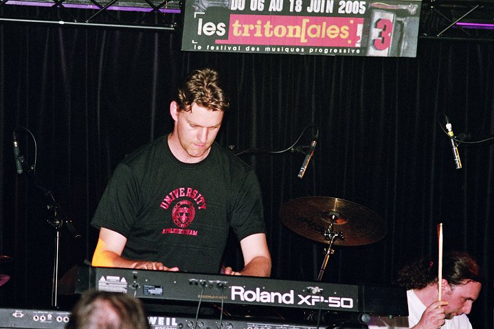 Roy Yarkoni of Ahvak band, in his 'piano-concerto-serious-face' classic mode