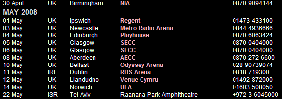 חודש מאי - סיבוב ההופעות של פינק פלויד האוסטרלית