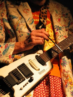 הגיטרה של דיויד אלן; צילום - רן קראוס