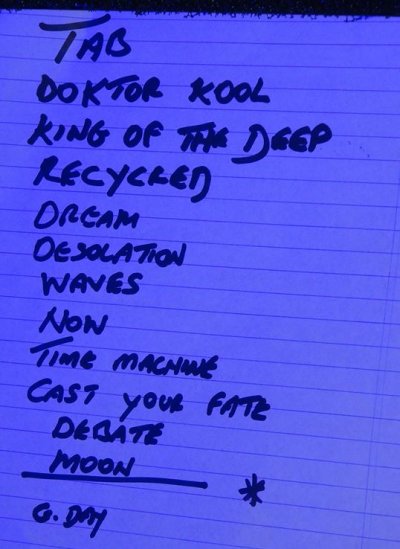 רשימת השירים המתוכננת להופעת נקטר בישראל