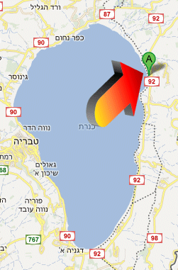 חוף דוגית על המפה