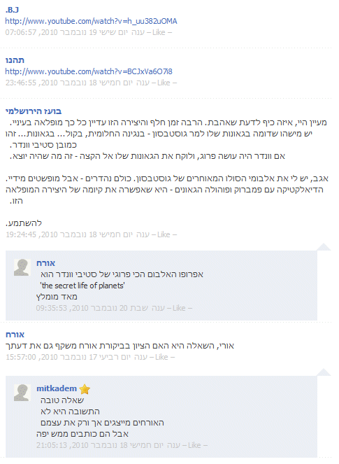 תגובות ישנות על ביקורת זו